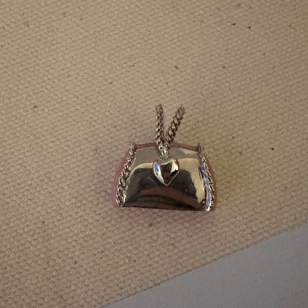 Purse Pendant with Crystals for Necklace Stainless Steel Jewelry‎ - Picture 4 of 6